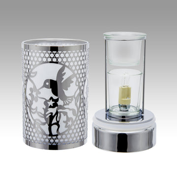 7" touch lamp-Fragrance Wax Melts Warmer -Electric Candle Essential Oil Burner (Silver Finish)