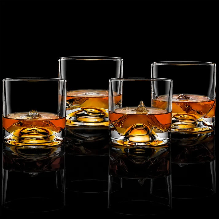 The Crystal Whiskey Peaks Glass Set of 4 (Different Variants Collections)