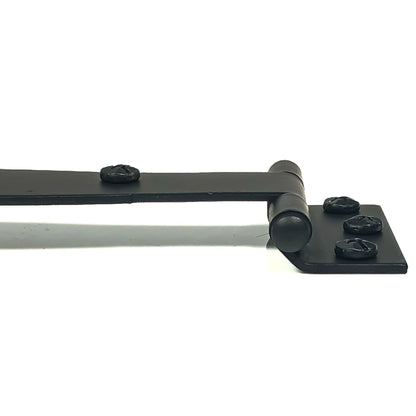 9" Spear Cabinet Strap Hinge, 3/8" Offset, Pair, Smooth