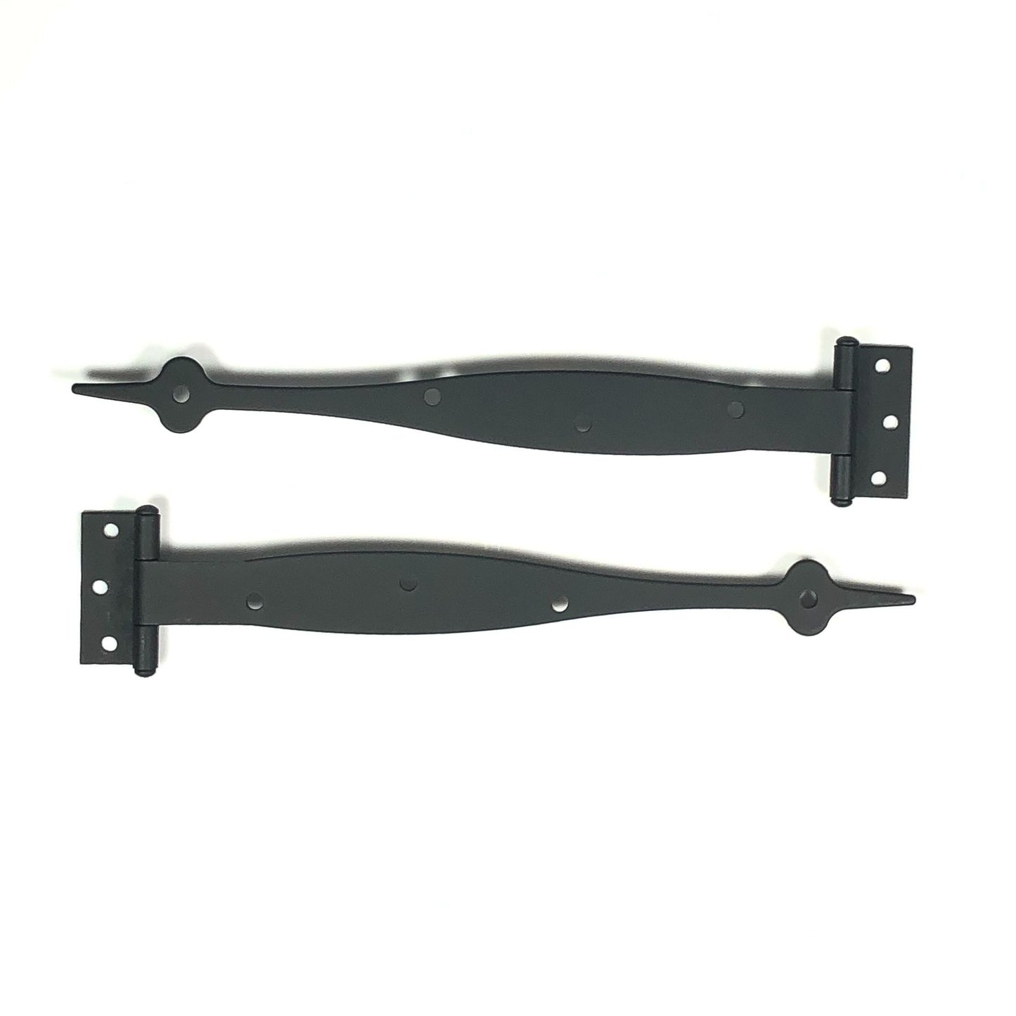 9" Spear Cabinet Strap Hinge, 3/8" Offset, Pair, Smooth