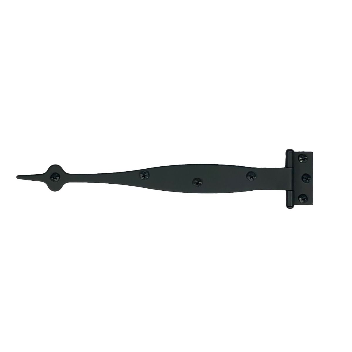 9" Spear Cabinet Strap Hinge, 3/8" Offset, Pair, Smooth