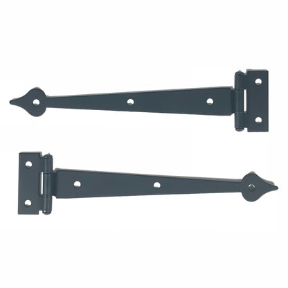 6-1/2" Heart Cabinet Strap Hinge, Flush, Pair, Smooth