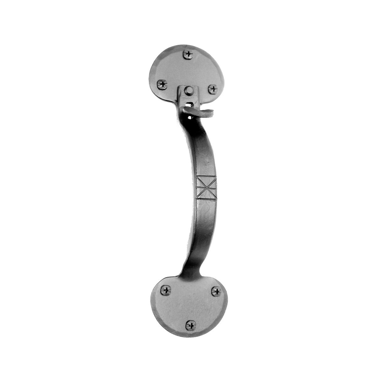 Forged Double Bean Door Pull with Thumb Piece