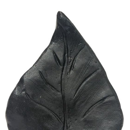 Matte Black Realistic Leaf Cabinet Knob