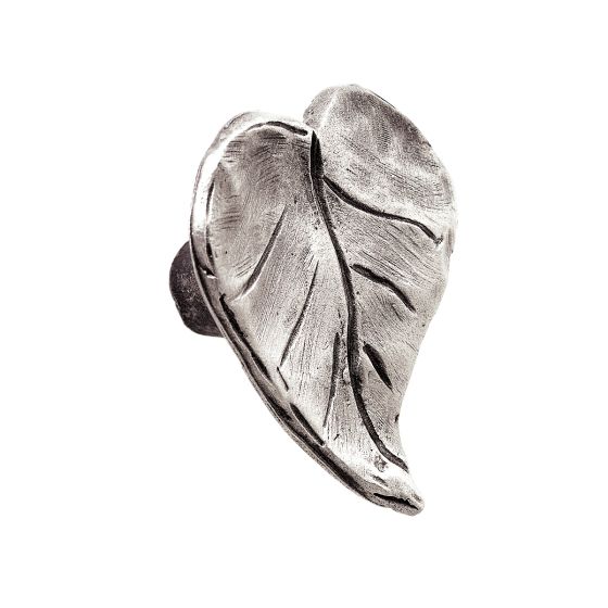 Leaf Knob Pull - Pewter