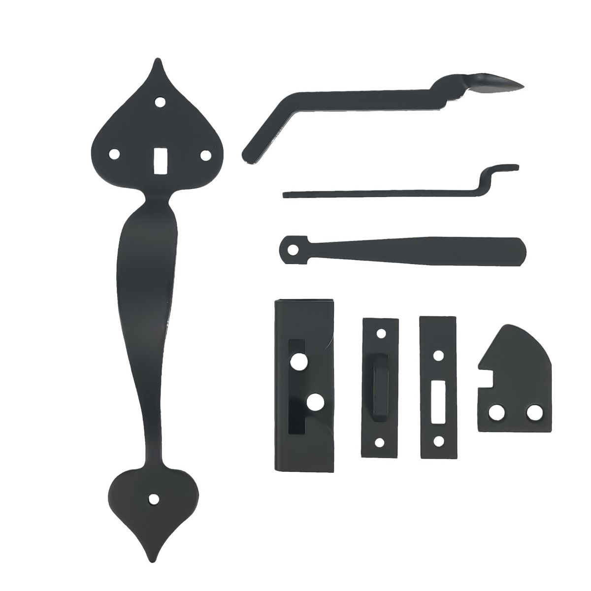 Smooth Heart Thumb Latch Set