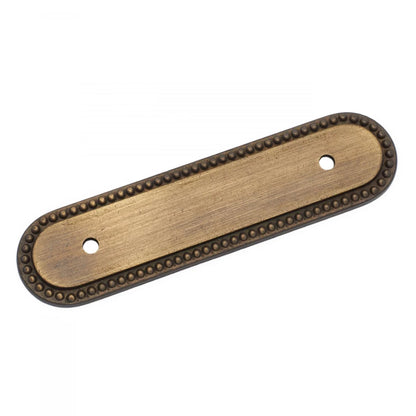 3" Beaded Oblong Pull Backplate