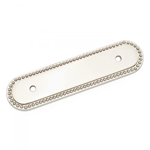 3" Beaded Oblong Pull Backplate