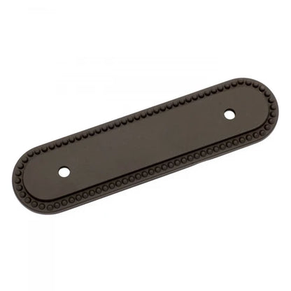 3" Beaded Oblong Pull Backplate