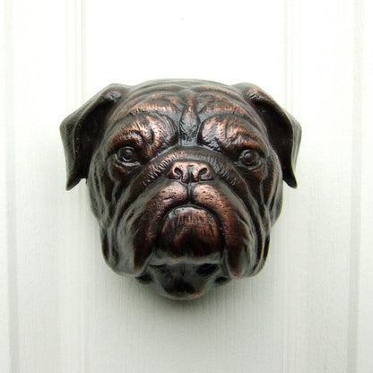 Michael Healy Bulldog Door Knocker Bronze