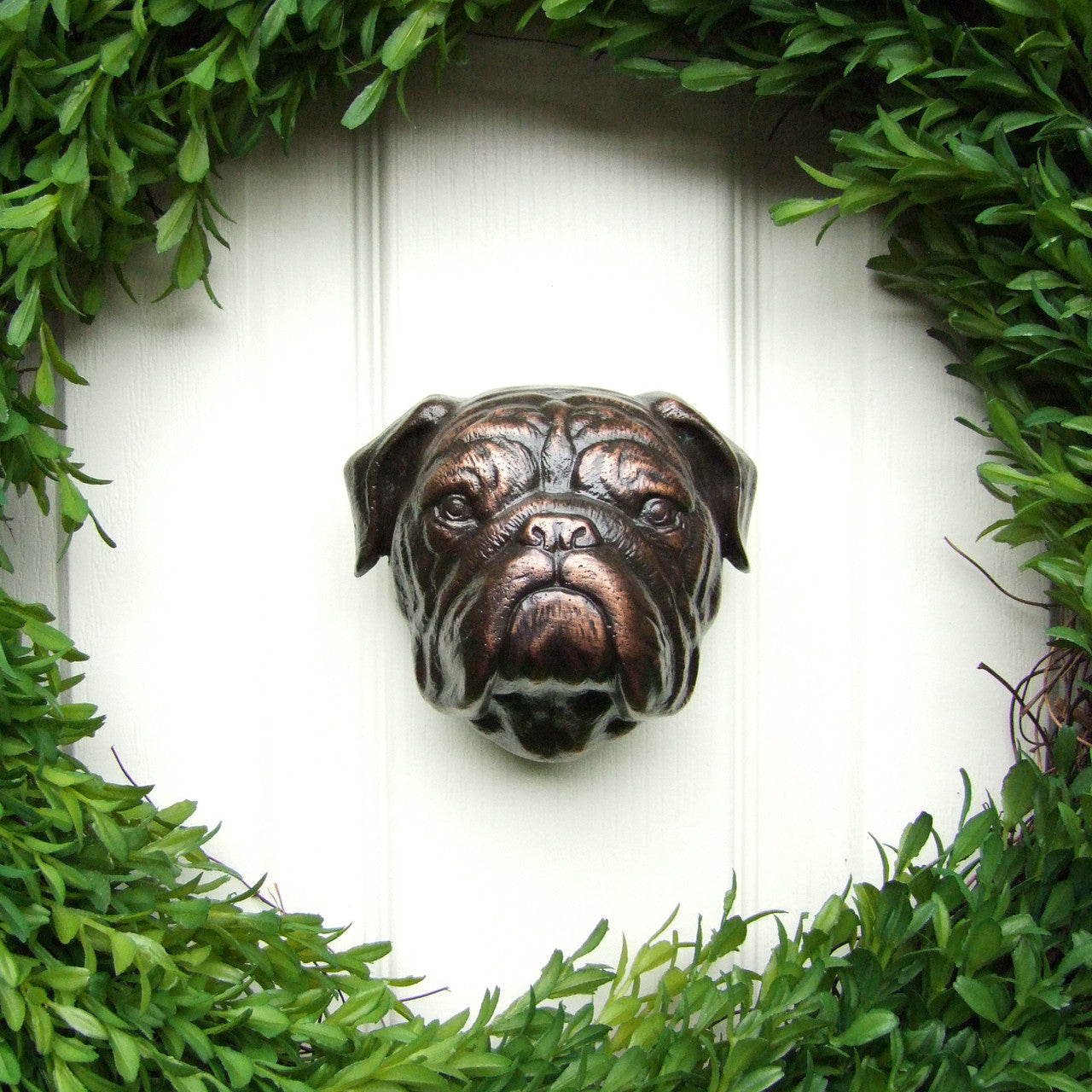 Michael Healy Bulldog Door Knocker Bronze