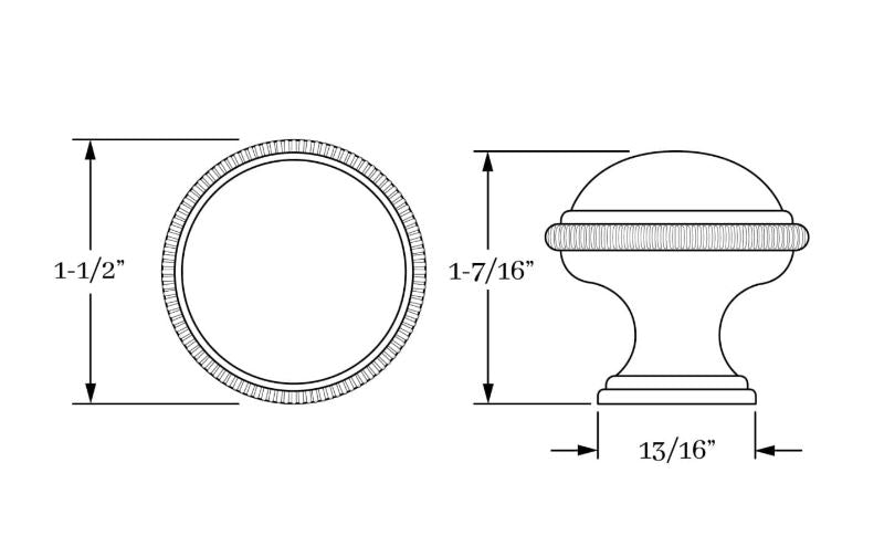 Coin Knob 1.5"