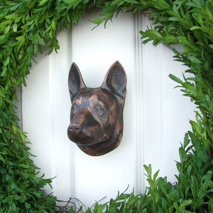 Michael Healy German Shepherd Door Knocker Bronze