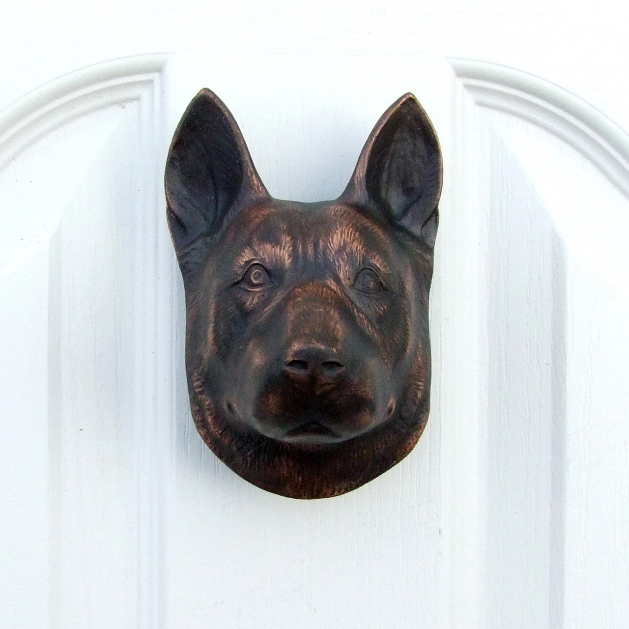 Michael Healy German Shepherd Door Knocker Bronze
