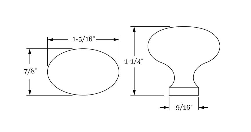 Classic Oval Knob