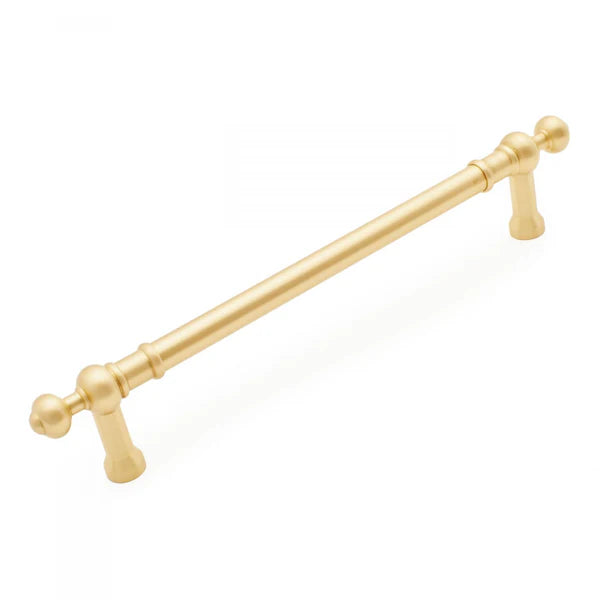 Plain Appliance Pull with Decorative Ends 12"
