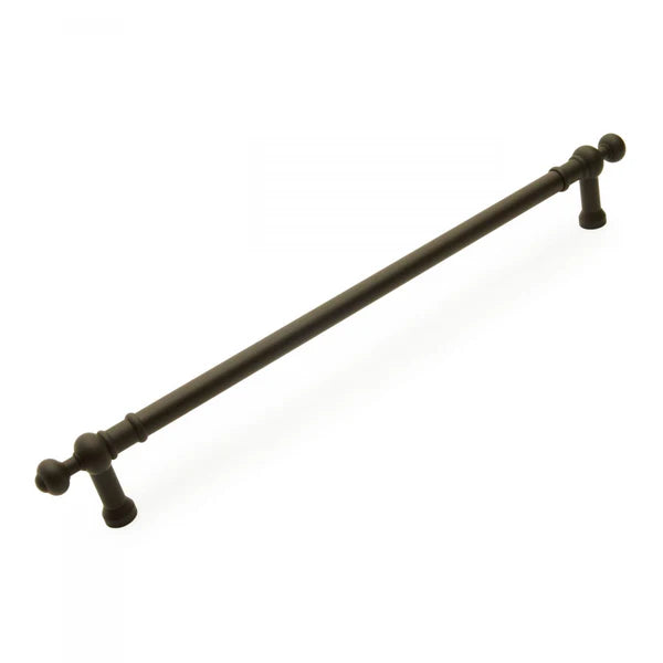 Plain Appliance Pull with Decorative Ends 18"