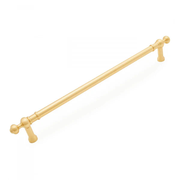 Plain Appliance Pull with Decorative Ends 18"