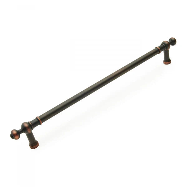 Plain Appliance Pull with Decorative Ends 18"