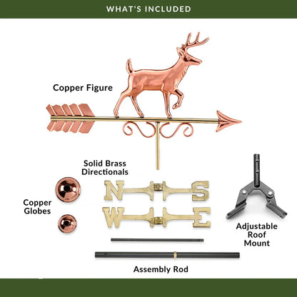 Proud Buck Weathervane - Pure Copper