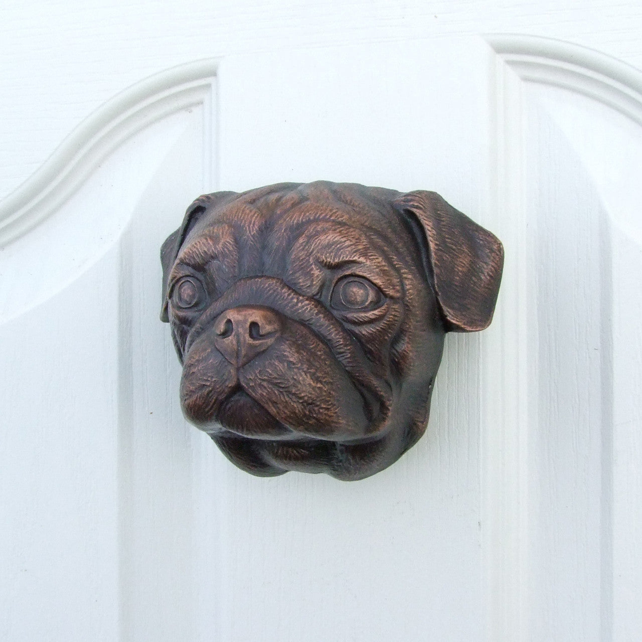 Michael Healy Pug Door Knocker Bronze
