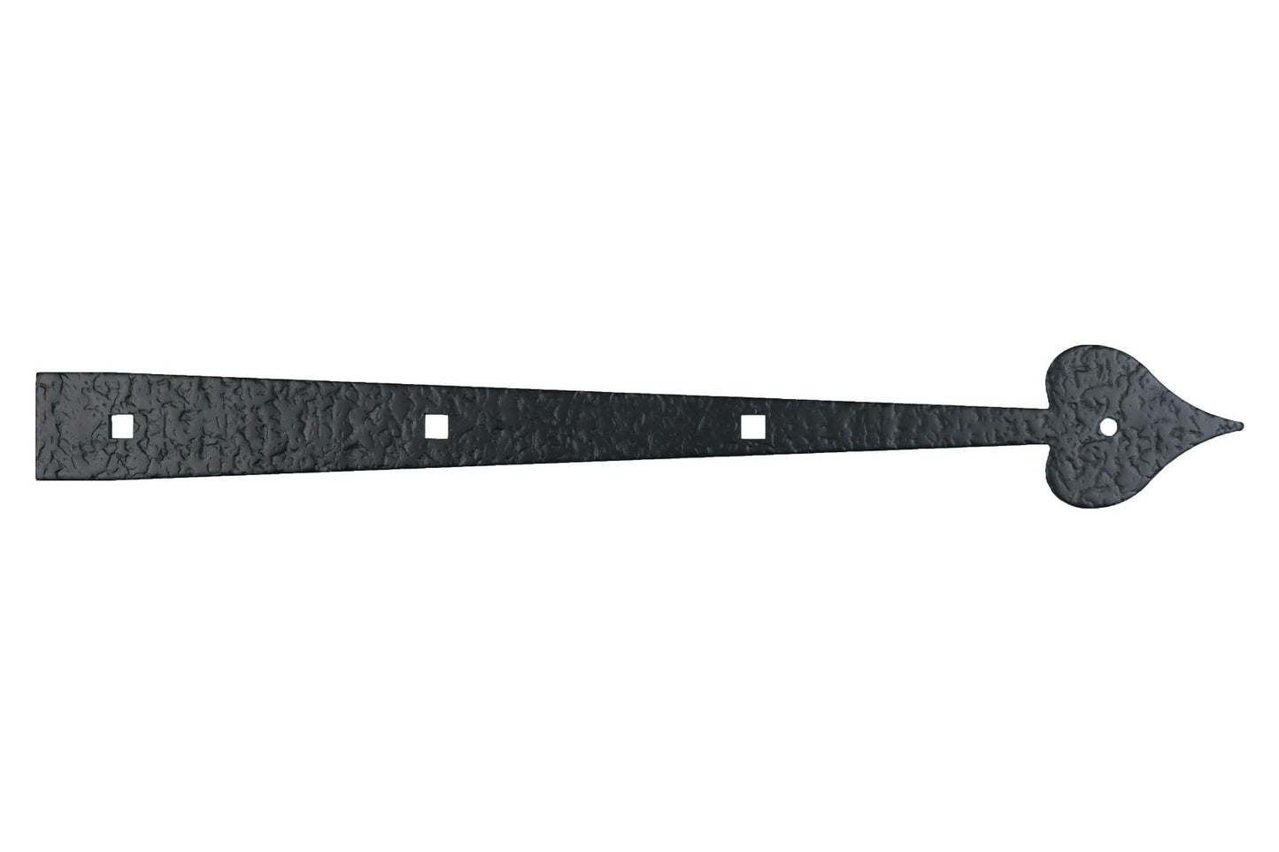 17-1/16" Decorative Rough Heart Gate Strap with Carriage Bolts