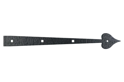 17-1/16" Decorative Rough Heart Gate Strap with Carriage Bolts