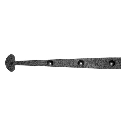 14 1/2" Decorative Rough Bean Gate Strap with Carriage Bolts