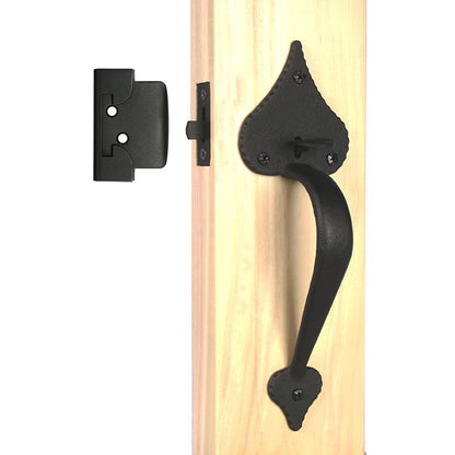 Double Handle Drop Latch Set W/ Deadbolt Heart (Pre-Drilled Doors)