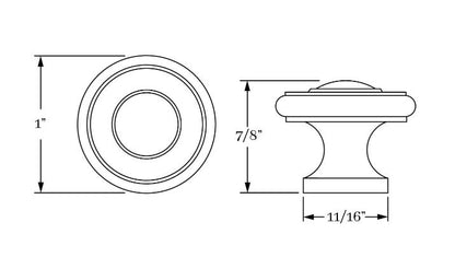 Traditional Knob 1"
