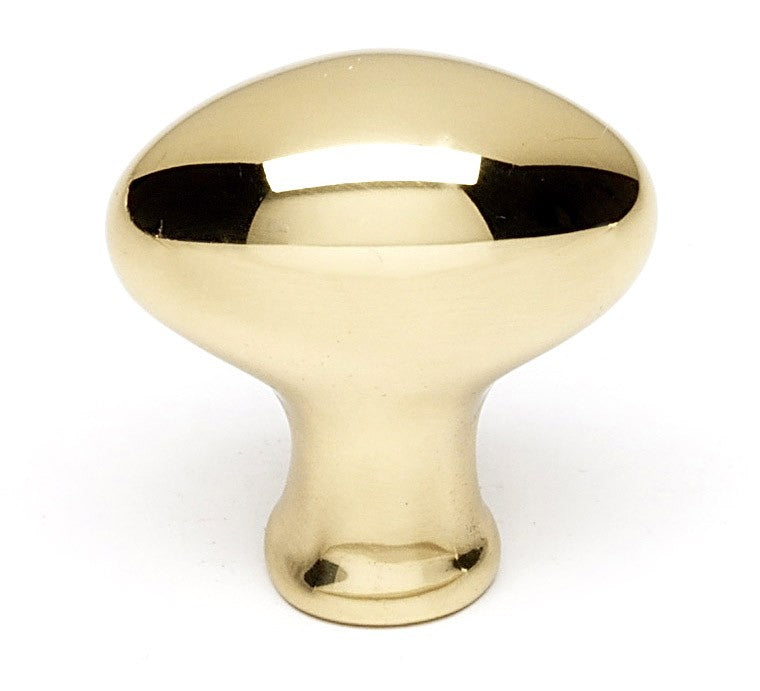 Polished Brass Egg Knob Large