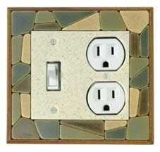 Mosaic Combo Switch Plate 1 Toggle/Outlet
