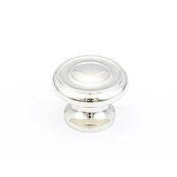Polished Nickel Stepped Round Knob 1.5"