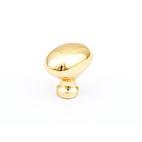 Polished Brass Oval Knob