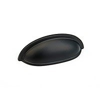 Flat Black Traditional Cup Pull 3"