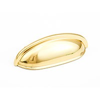 Polished Brass Classic Cup Pull 3"