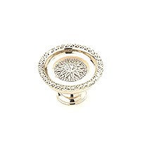 White Brass Medium Ornate Knob