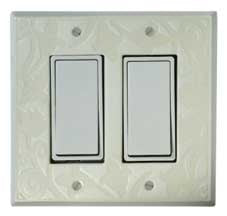 White Design Double Decora Switch Plate