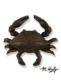 Michael Healy Oiled Bronze Blue Crab Door Knocker