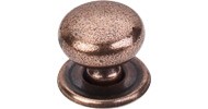 Top Knobs Victorian Knob with Backplate Old English Copper