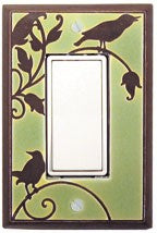 Green Songbird Single Decora Switch Plate