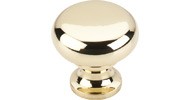 Top Knobs Flat Faced Knob 1.25" Polished Brass