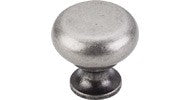 Top Knobs Flat Faced Knob 1.25" Pewter Antique