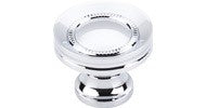 Top Knobs Button Faced Knob 1.25" Polished Chrome