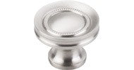 Top Knobs Button Faced Knob 1.25" Brushed Satin Nickel