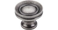 Top Knobs Button Faced Knob 1.25" Pewter Antique