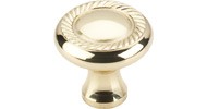 Top Knobs Swirl Cut Knob 1.25" Polished Brass