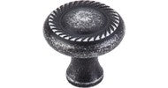 Top Knobs Swirl Cut Knob 1.25" Black Iron