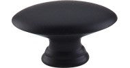 Top Knobs Oval Knob 1.5" Flat Black
