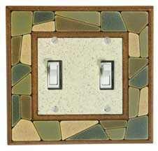 Mosaic Double Toggle Switch Plate